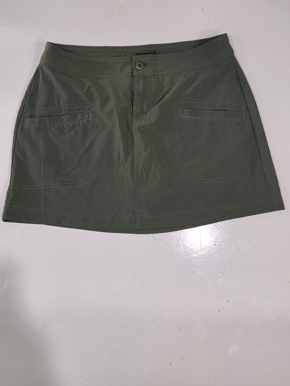 Nwot Olive Green Women's Mini Prana Skirt Size 4 Sporty outdoor Wear